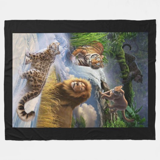 Wild lebende Tiere Fleecedecke (Vorderseite (Horizontal))