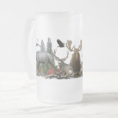 Wild lebende Tiere von Nordamerika Mattglas Bierglas (Vorderseite Links)