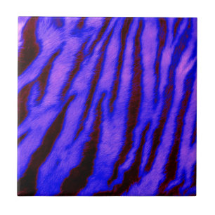 Wild & lebendig Blaue Tiger Streifen Fliese