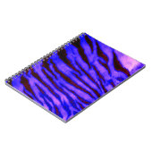 Wild & lebendig Blaue Tiger Streifen Notizblock (Linke Seite)