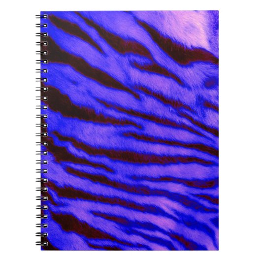 Wild & lebendig Blaue Tiger Streifen Notizblock (Vorderseite)