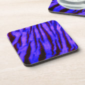 Wild & lebendig Blaue Tiger Streifen Untersetzer (Linke Seite)