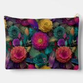 Wild lebendige Blüten und Federn Tasche (Rückseite)