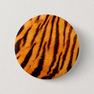 Wild & lebhaft Orange Tiger Streifen Button