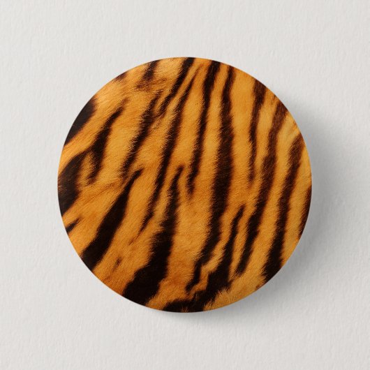 Wild & lebhaft Orange Tiger Streifen Button (Vorderseite)