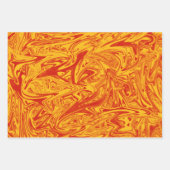 Wild lebhaftes Gelb- und Orangenumhüllungspapier Geschenkpapier Set (Vorderseite)