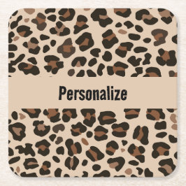 Wild Leopard Animal Print Untersetzer