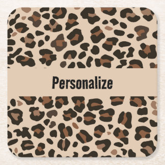 Wild Leopard Animal Print Untersetzer