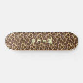 Wild Leopard (anpassbar) Skateboard Deck (Horizontal)
