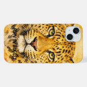 Wild Leopard – August Birth Month Animal iPhone Hülle (Rückseite (Horizontal))
