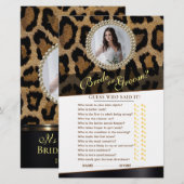 Wild Leopard Brautparty Game (Vorne/Hinten)