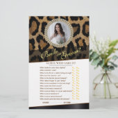 Wild Leopard Brautparty Game (Stehend Vorderseite)