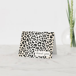 Wild Leopard Cheetah Dankeskarte