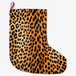 Wild Leopard Energy – Bold Animal Print Fashion Großer Weihnachtsstrumpf
