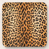 Wild Leopard Energy – Kühne Tierprint-Mode Getränkeuntersetzer (Vorderseite)