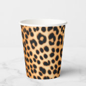 Wild Leopard Energy – Kühne Tierprint-Mode Pappbecher (Rückseite)