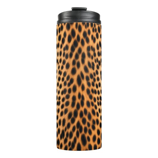 Wild Leopard Energy – Kühne Tierprint-Mode Thermosbecher (Vorderseite)