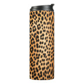 Wild Leopard Energy – Kühne Tierprint-Mode Thermosbecher (Nach links gedreht)