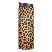 Wild Leopard Energy – Kühne Tierprint-Mode Thermosbecher (Nach rechts gedreht)
