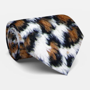 Wild Leopard Fur Neck Tie Krawatte
