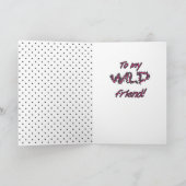 WILD Leopard Geburtstagskarte Rosa Karte (Innenseite)