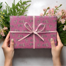 Wild Leopard Gemustert Pink Seidenpapier