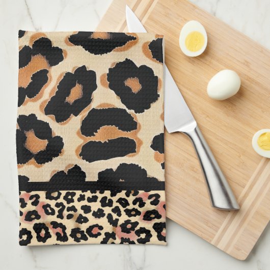 Wild Leopard Geschirrtuch (Viertel Falte)