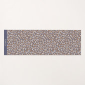 Wild Leopard Print Blue and Brown- Yoga Mat Yogamatte (Vorderseite (Horizontal))