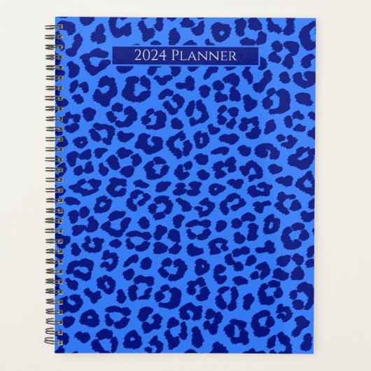 Wild Leopard Print-Blue Planer (Vorderseite)