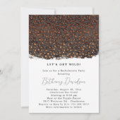 Wild Leopard Print Bridal Dusche Einladung (Vorderseite)