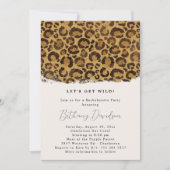 Wild Leopard Print Bridal Dusche Einladung (Vorderseite)