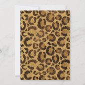Wild Leopard Print Bridal Dusche Einladung (Rückseite)
