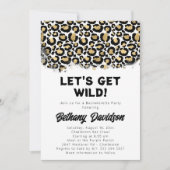 Wild Leopard Print Bridal Dusche Einladung (Vorderseite)