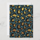 Wild Leopard Print Bridal Dusche Einladung (Rückseite)