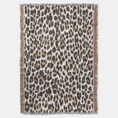 Wild Leopard Print Custom Throw Blanket Decke (Vorderseite Vertikal)