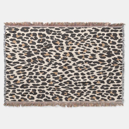 Wild Leopard Print Custom Throw Blanket Decke (Vorderseite)