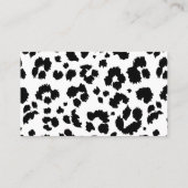 Wild Leopard Print Diaper Beilage Karte (Rückseite)