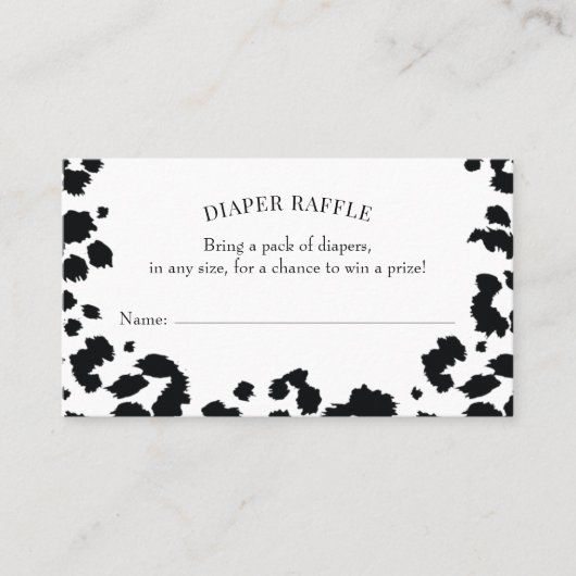 Wild Leopard Print Diaper Beilage Karte (Vorderseite)