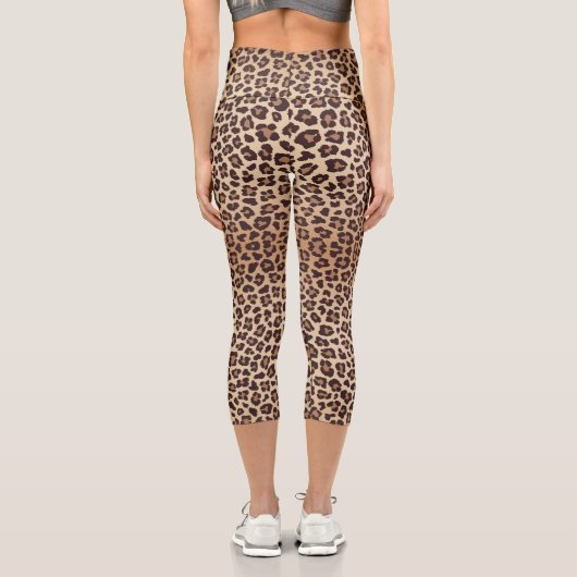 Wild Leopard Print Pattern Leggings – Trendy (Rückseite)