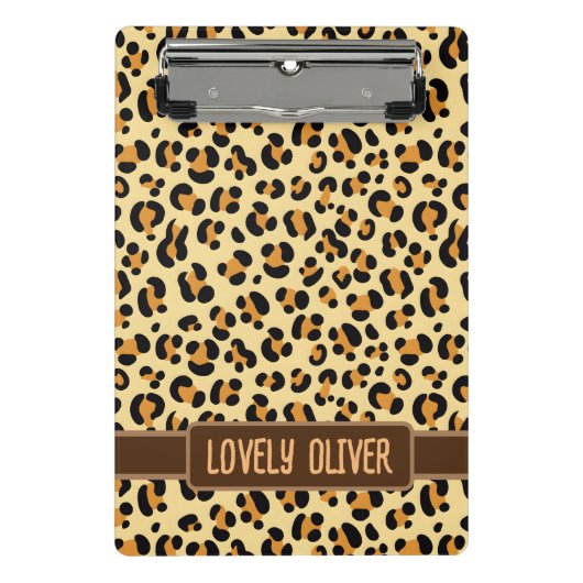 Wild Leopard Skin Mini Klemmbrett (Vorderseite)