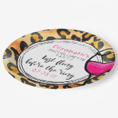 Wild Leopard Spots Muster letzte Fling Bachelorett Pappteller (Schrägansicht)