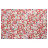WILD LIEBE Fett Roter Floral Stoff (Fat Quarter (45,7 x 55,9 cm))