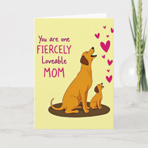 Wild Liebenswerte Mutter-Hund-Kunstkarte Karte