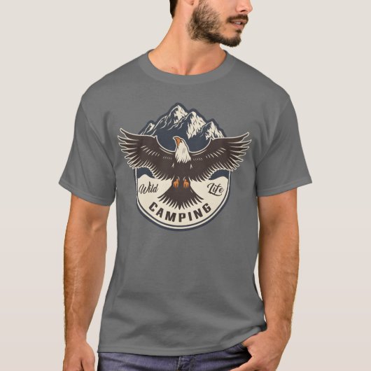 WILD LIFE CAMPING Geschenk T-Shirt (Vorderseite)