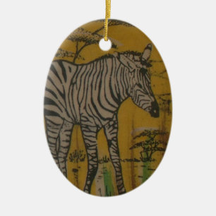 Wild Life Kenia Afrikanische Savanne Safari Zebra Keramikornament