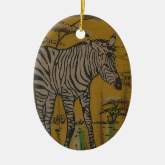Wild Life Kenya African Safari Zebra.png Keramikornament (Vorne)