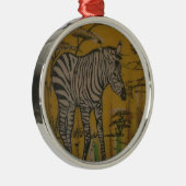Wild Life Kenya African Safari Zebra.png Ornament Aus Metall (Rechts)