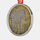 Wild Life Kenya African Safari Zebra.png Ornament Aus Metall (Links)