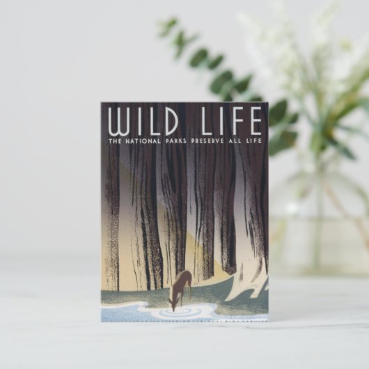 Wild Life Postkarte (Stehend Vorderseite)