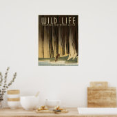 Wild Life Vintag 1940 Nationalpark Service Poster (Küche)